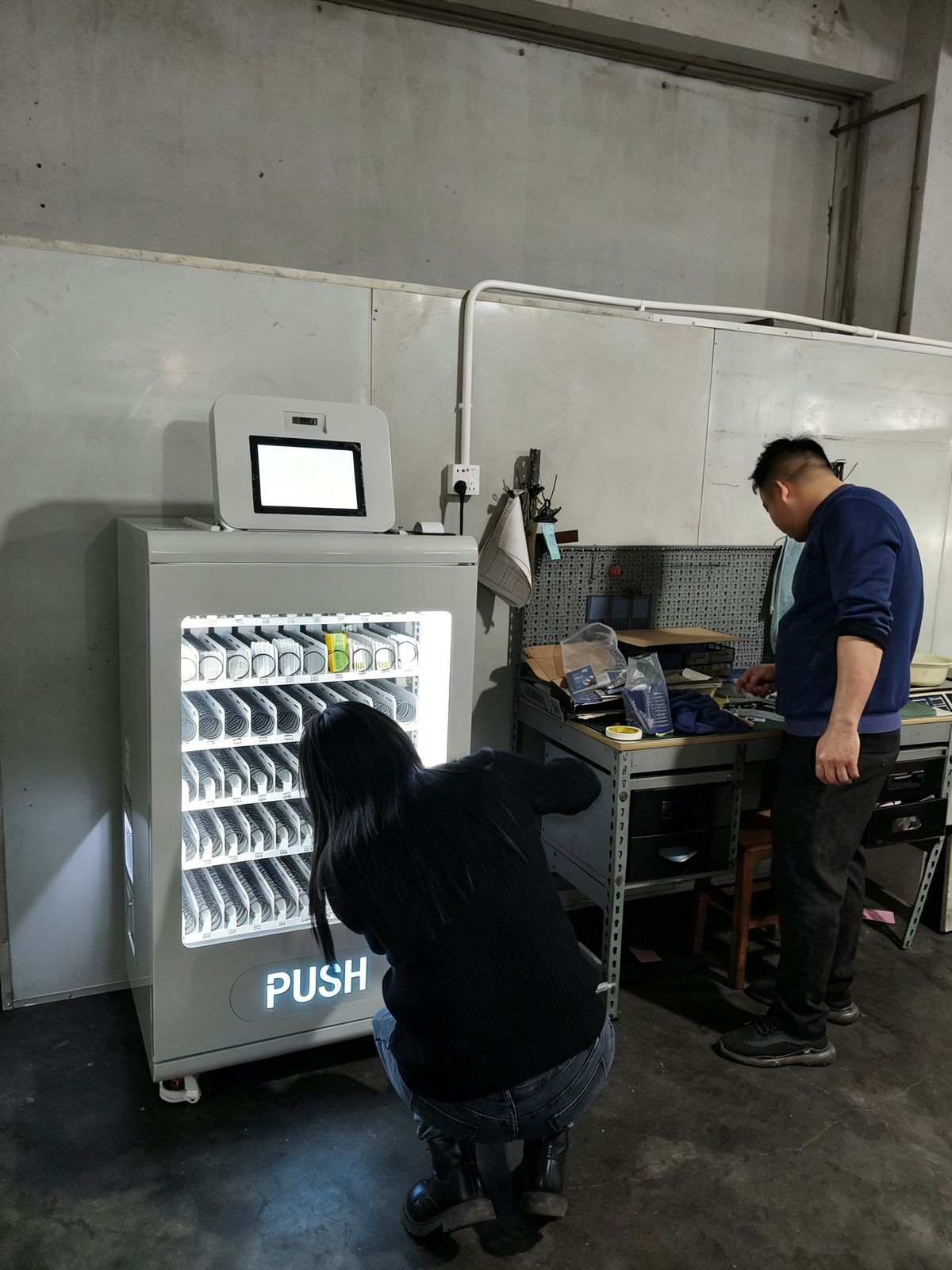 Customer site visit 8 — smart cabinet in use
